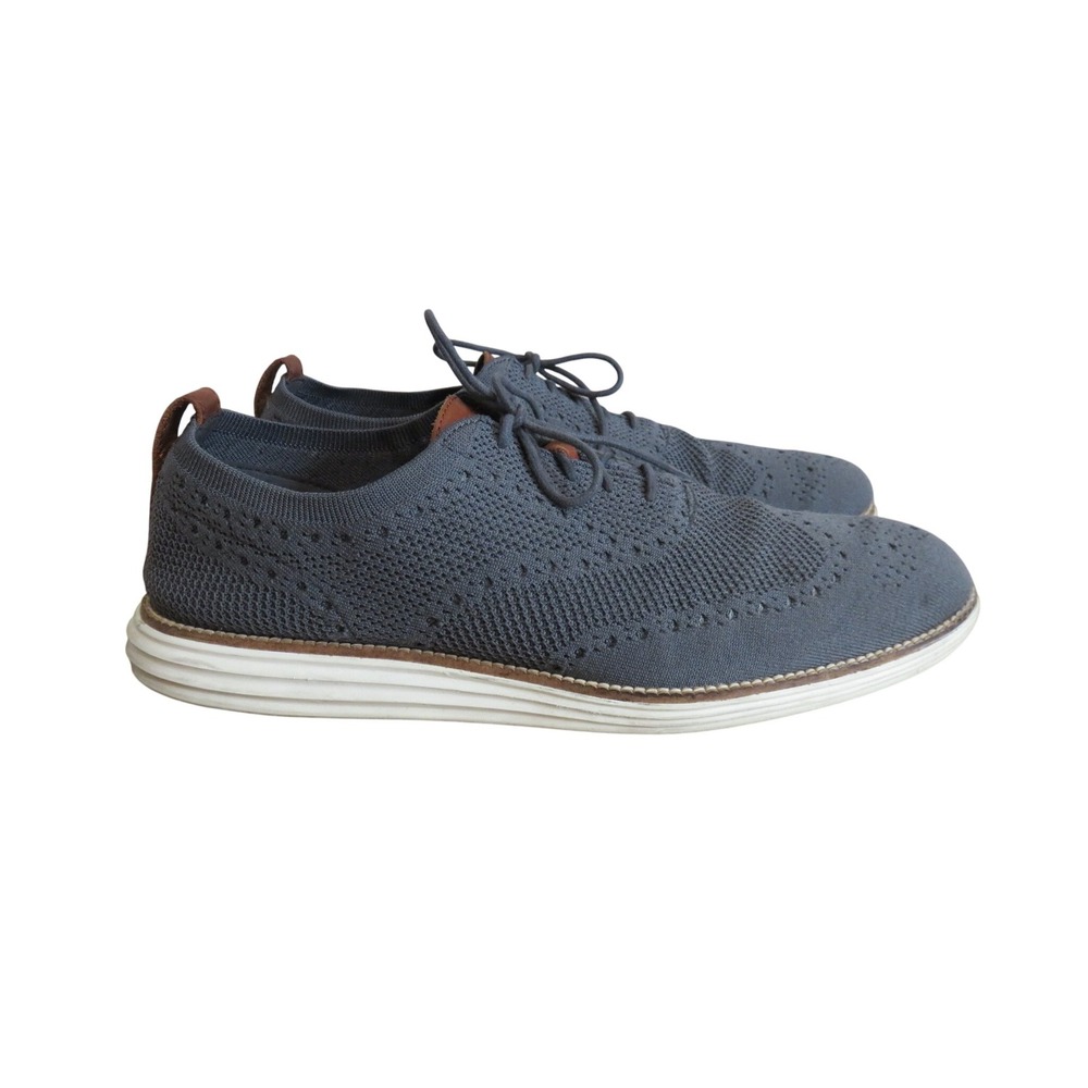 Cole Haan Original Grand Stitch Lite Gray Knit Oxford Lace Up Shoes Mens 13 M‎